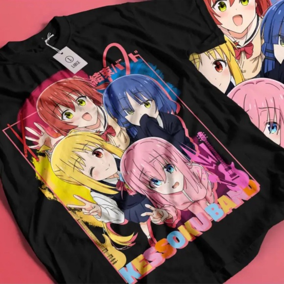 Anime Bocchi The Rock Band Manga Fashion Shirt Tshirt NEW Med Fashion Mens Women - Picture 1 of 5